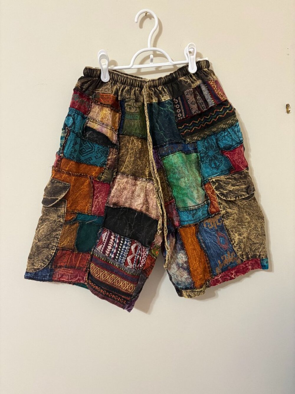 Patchwork Long Shorts Size Medium